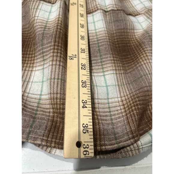 Davi & Dani Dress Women's M Brown Plaid Button-Up Soft Flannel Western Country - Picture 4 of 14